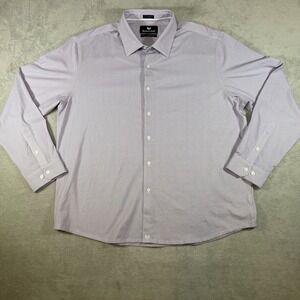 Buttercloth Icy Cotton Regular Fit Long Sleeve Button Down Shirt Mens XL Purple